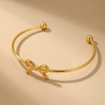 Gold Javia Luxe Bow Adjustable Bracelet