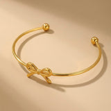 Gold Javia Luxe Bow Adjustable Bracelet