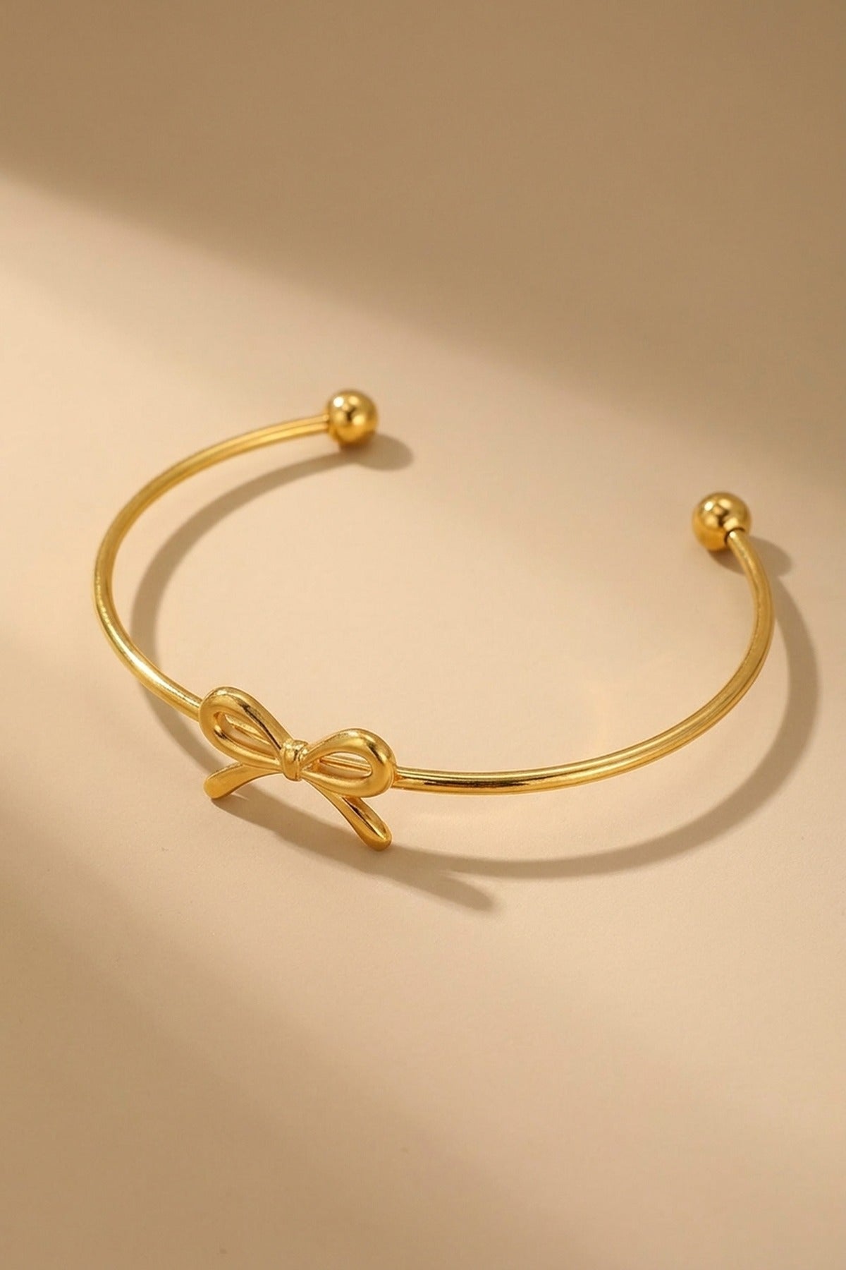 Gold Javia Luxe Bow Adjustable Bracelet
