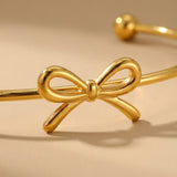 Gold Javia Luxe Bow Adjustable Bracelet