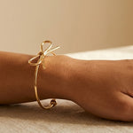 Gold Javia Luxe Bow Adjustable Bracelet