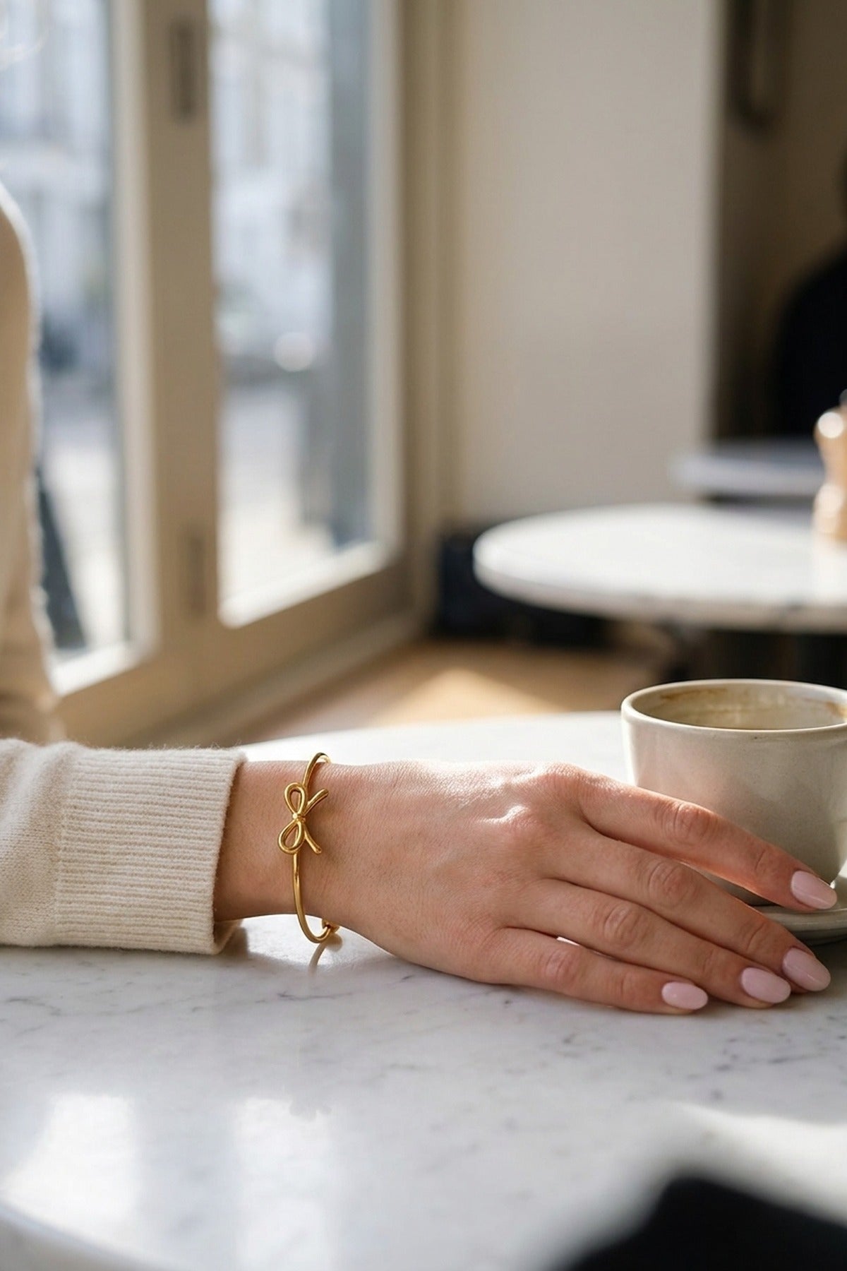 Gold Javia Luxe Bow Adjustable Bracelet