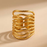 gold Kiia Retro Chunky Ring