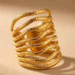 gold Kiia Retro Chunky Ring