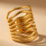 gold Kiia Retro Chunky Ring