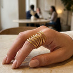 gold Kiia Retro Chunky Ring