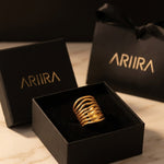 gold Kiia Retro Chunky Ring