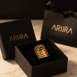 gold Kiia Retro Chunky Ring