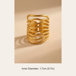 gold Kiia Retro Chunky Ring