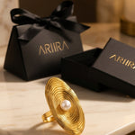 gold Verai Minimalist Oval Ring