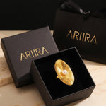 gold Verai Minimalist Oval Ring