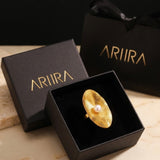 gold Verai Minimalist Oval Ring