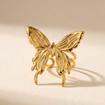 Gold Peran Butterfly Statement Ring