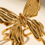 Gold Peran Butterfly Statement Ring