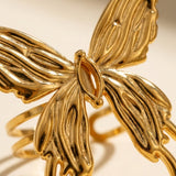 Gold Peran Butterfly Statement Ring