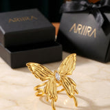 Gold Peran Butterfly Statement Ring