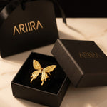 Gold Peran Butterfly Statement Ring