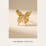 Gold Peran Butterfly Statement Ring