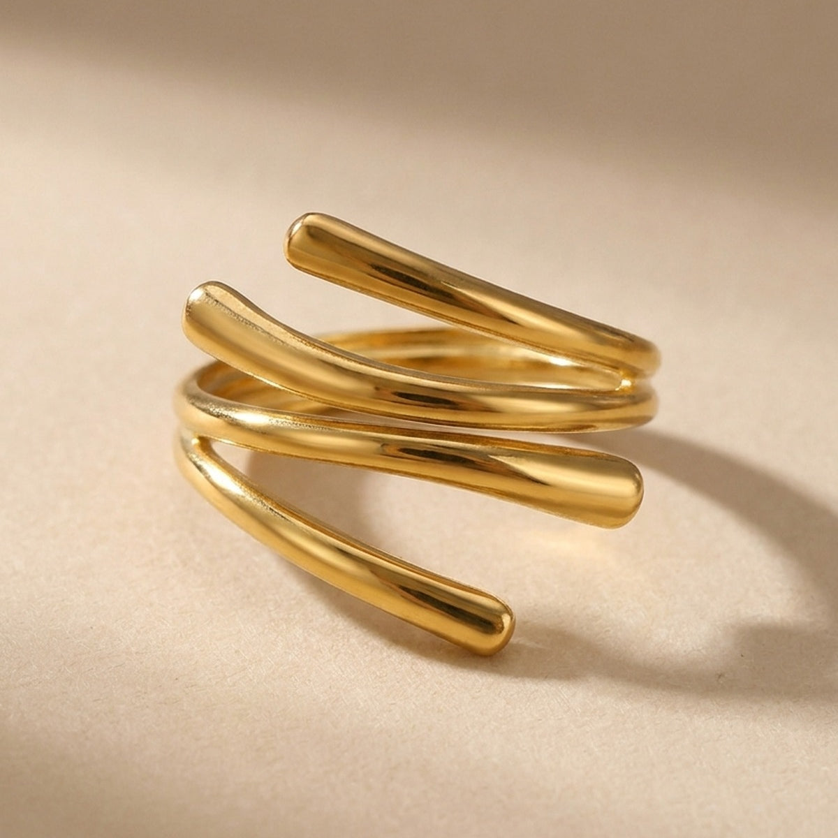 Gold Muhjra Swirl Open Ring