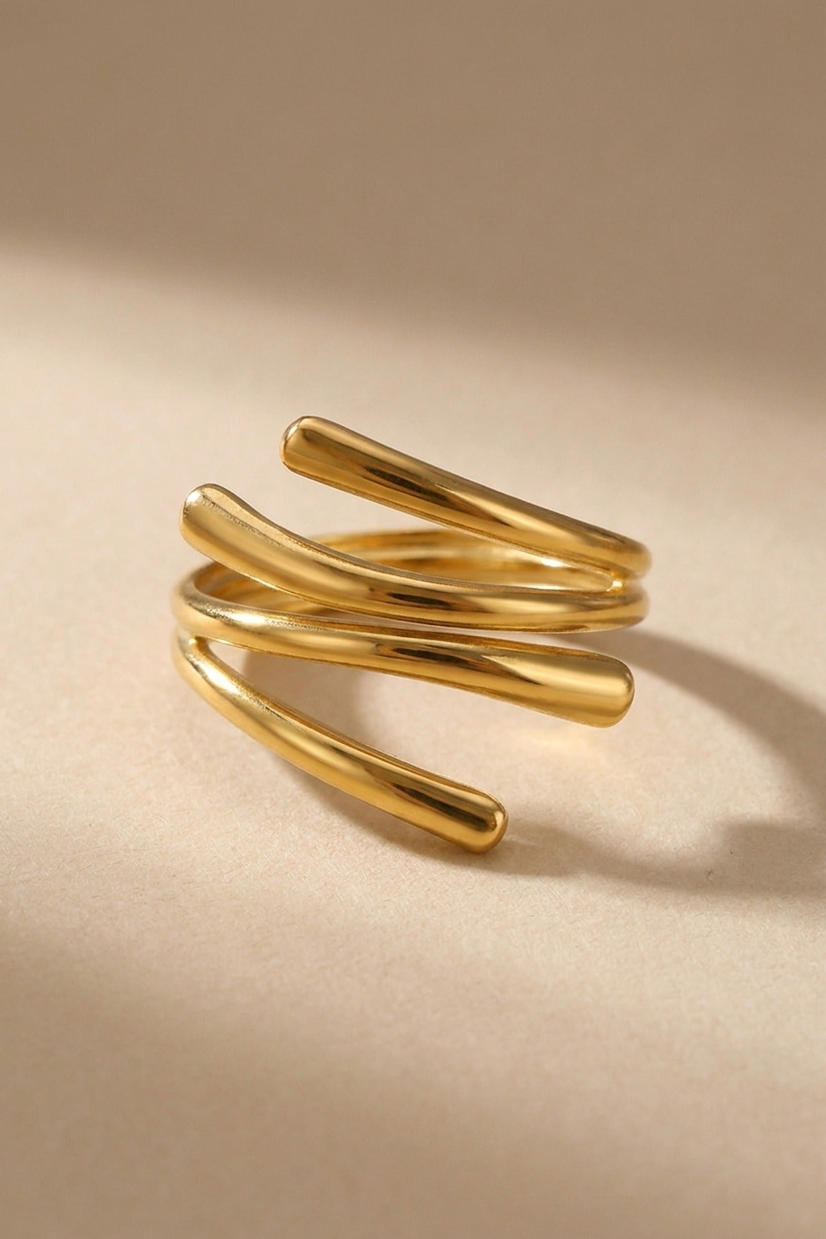 Gold Muhjra Swirl Open Ring