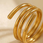 Gold Muhjra Swirl Open Ring