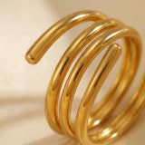 Gold Muhjra Swirl Open Ring