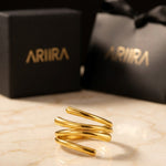 Gold Muhjra Swirl Open Ring