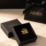 Gold Muhjra Swirl Open Ring