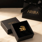 Gold Muhjra Swirl Open Ring