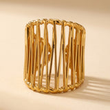 Gold Maureen Wide Openwork Cage Ring