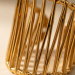 Gold Maureen Wide Openwork Cage Ring