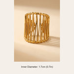Gold Maureen Wide Openwork Cage Ring