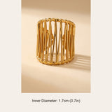 Gold Maureen Wide Openwork Cage Ring