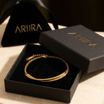 gold Philippa Gold Tone Curved Bar Chain