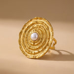 Gold Rosalind Gold Tone Textured Spiral Ring