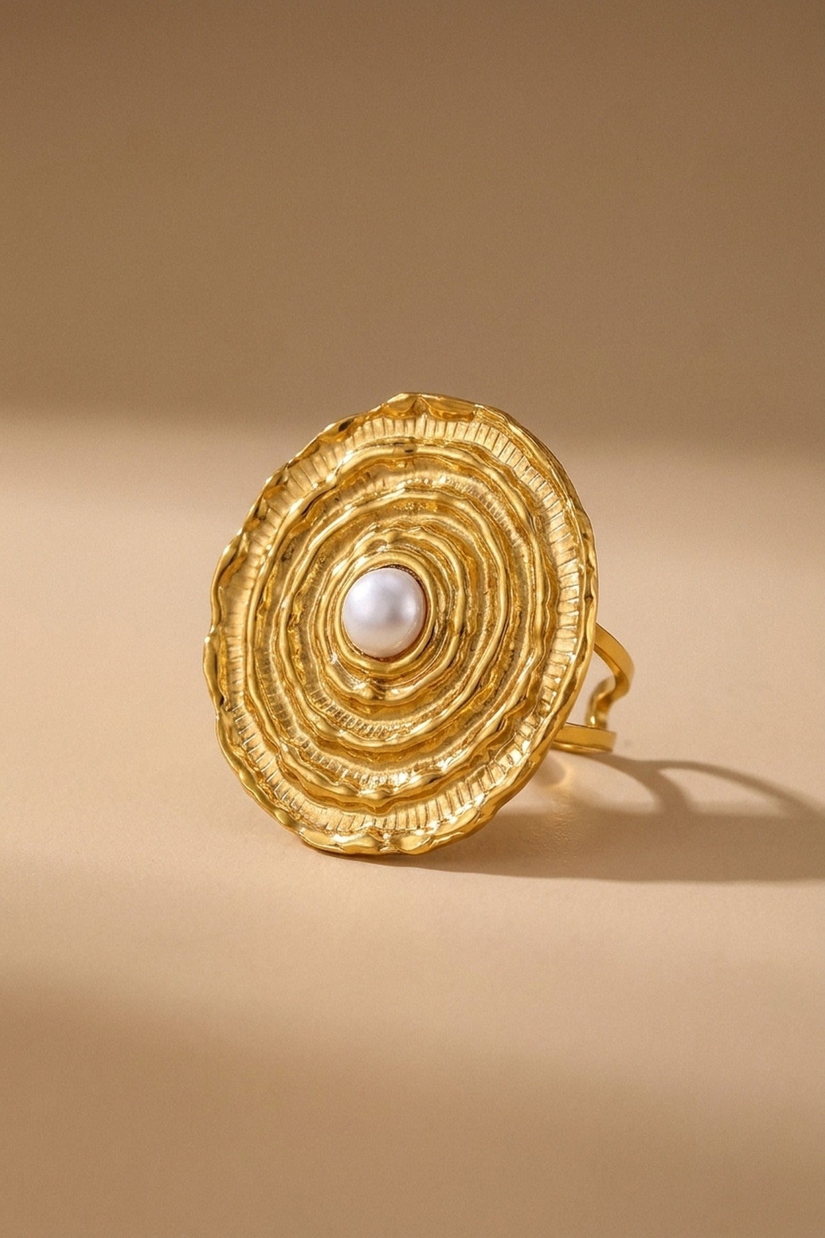 Gold Rosalind Gold Tone Textured Spiral Ring
