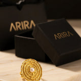 Gold Rosalind Gold Tone Textured Spiral Ring