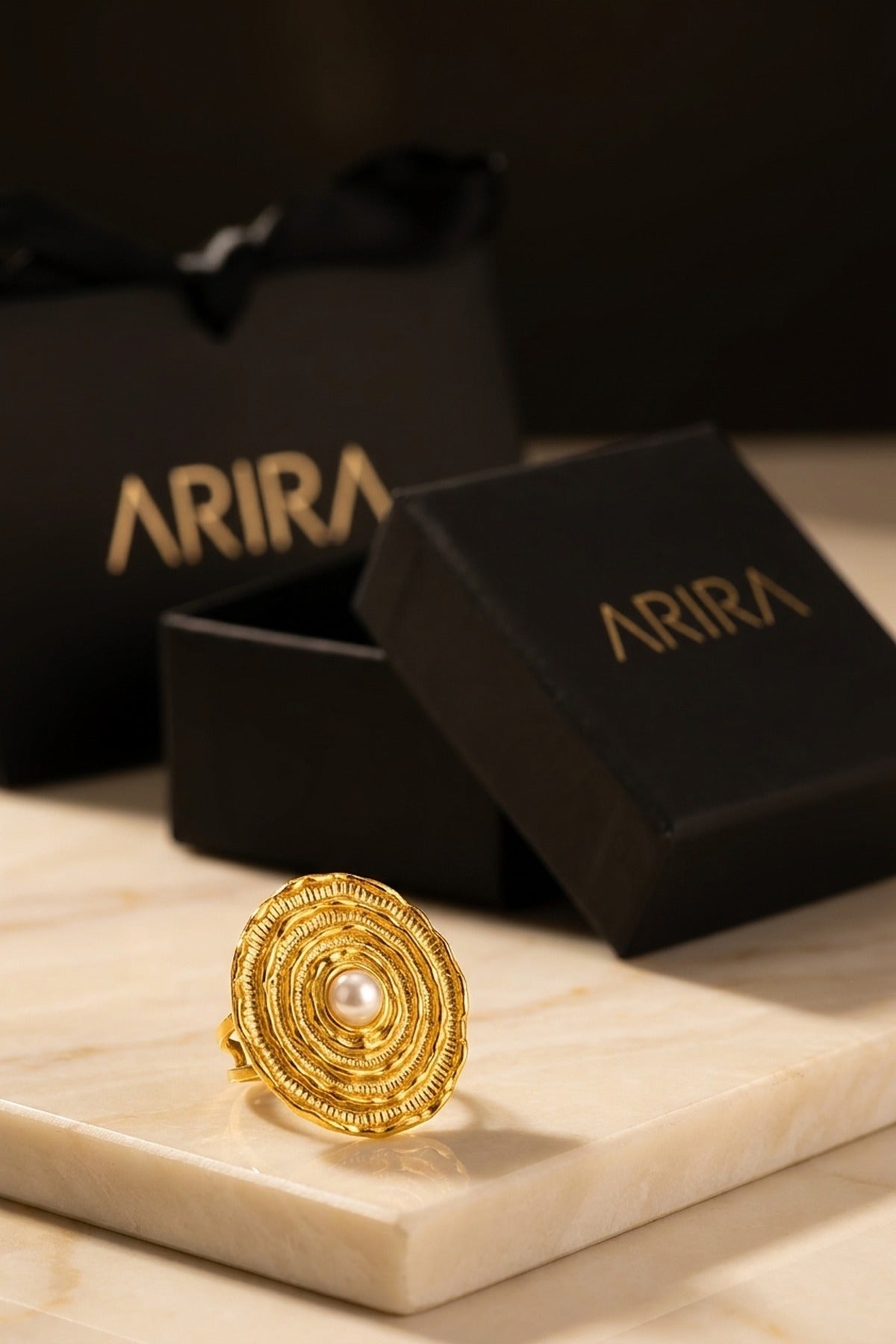 Gold Rosalind Gold Tone Textured Spiral Ring