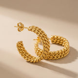 gold Rosemary Gold Tone Triple Row Twisted