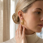 gold Rosemary Gold Tone Triple Row Twisted