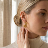 gold Rosemary Gold Tone Triple Row Twisted