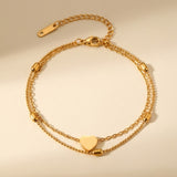 gold Susanna Gold Tone Double Layer Heart