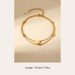 gold Susanna Gold Tone Double Layer Heart
