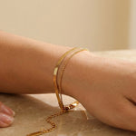 gold Suzanne Gold Tone Layered Snake