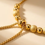 gold Virginia Gold Tone Adjustable Beaded Bolo