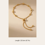 gold Virginia Gold Tone Adjustable Beaded Bolo