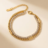 gold Winifred Gold Tone Layered Box Chain