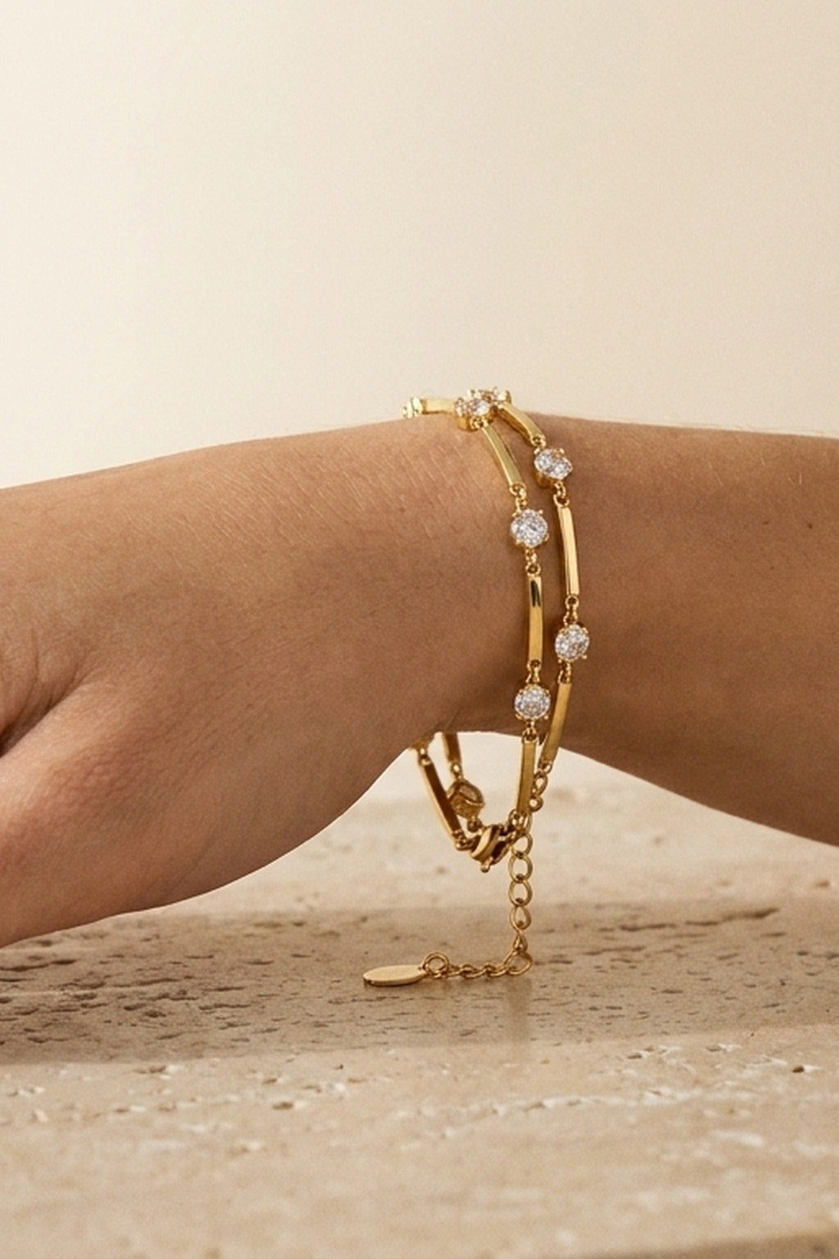 gold Winifred Gold Tone Layered Box Chain