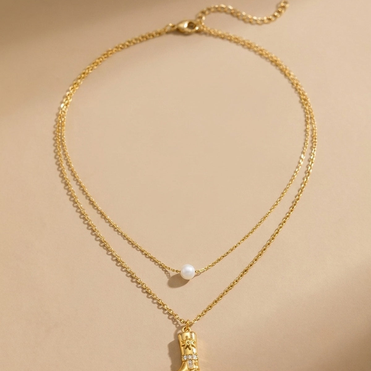 gold Brigitte Layered Pearl