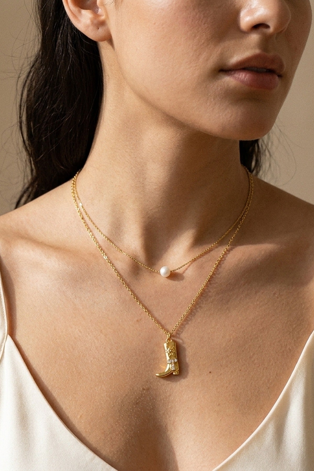 gold Brigitte Layered Pearl